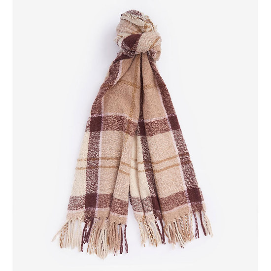 Afbeelding Tartan Scarf Boucle Muted Cabernet 1