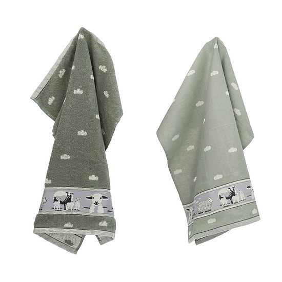 Thee- en keukendoek schaap Green 1