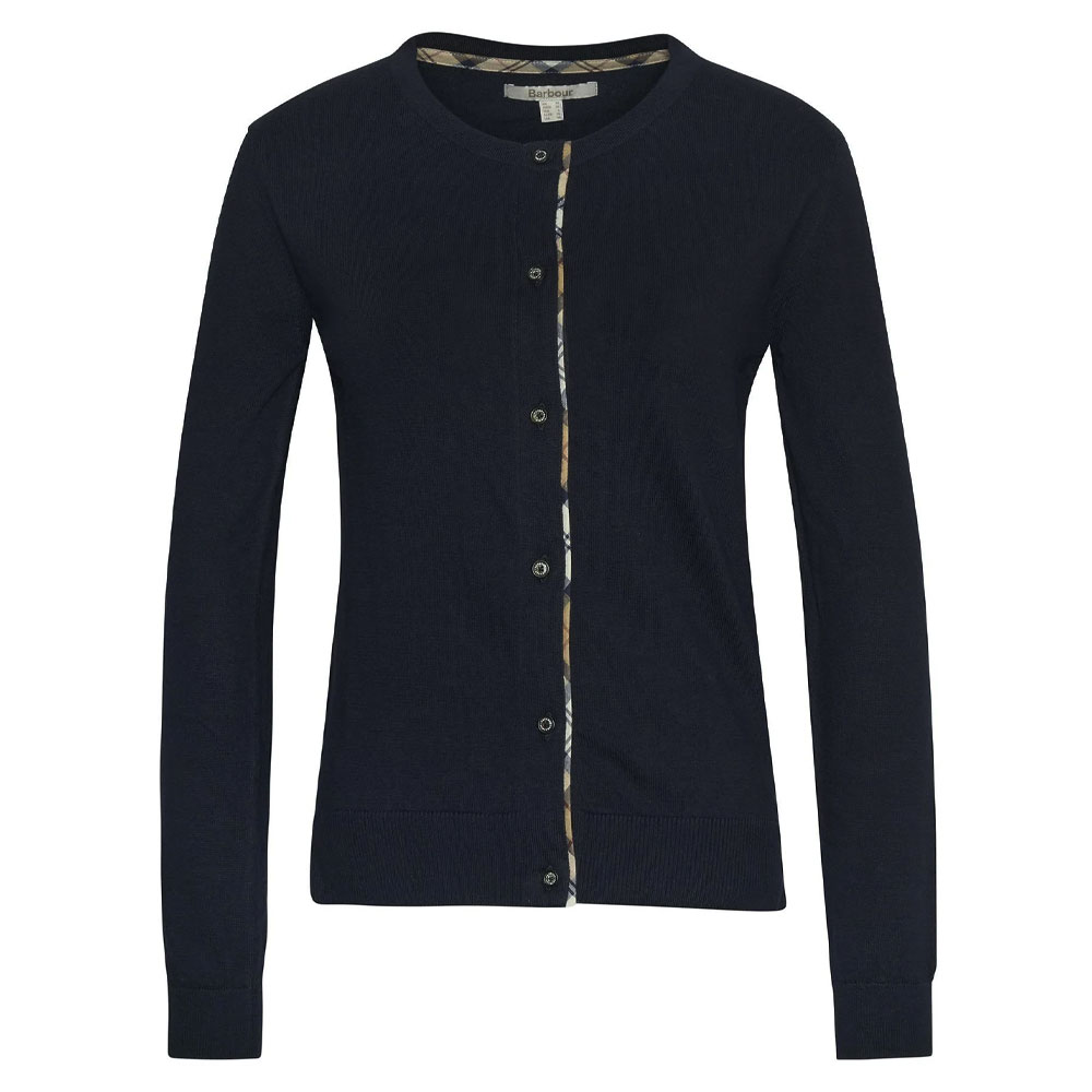 Barbour Damestrui Bredon Cardigan Navy/Hessian