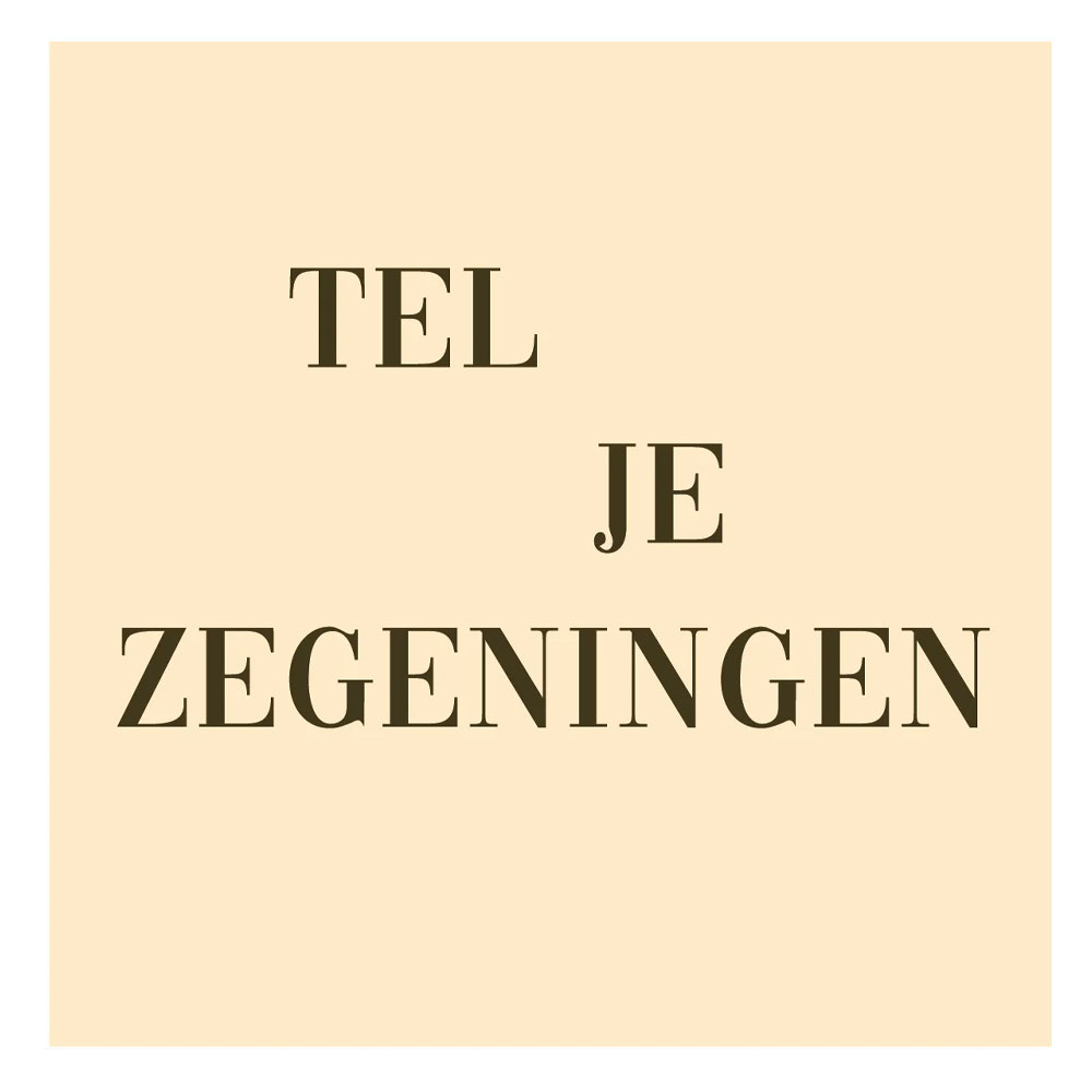 Tegeltje "Tel je zegeningen"